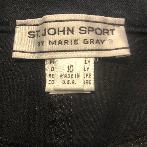 St.John Sport by Marie Gray Black Jeans Size:10 - Picture 2 of 10